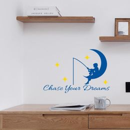 Wall Stickers Chase Your Dreams Creative Home Living Room Decoration Teenager Aesthetic Posters On The Mural Self-adhesive