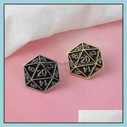 Pins Brooches Customised Enamel Pin Creative Numeral Rhombus Alloy Retro Brooches Man Women Jewellery 1157 D3 Drop Delivery 2021 Dhsell Dhs5I