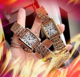 Cute womens square roman dial watch 31mm fine stainless steel quartz automatic movement birthday gifts rose gold silver Wristwatches Montre de luxe