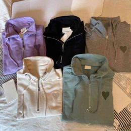 Brand Men's Hoodies A home Sweatshirts Women's zippered sweater stand collar casual top for men and women