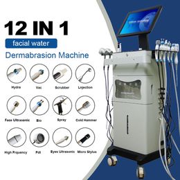 Skin Rejuvenation Spa Equipment Dermabrasion Small Bubble Face Cleanse Aqua Cleaning Bio Ultrasonic Lifting