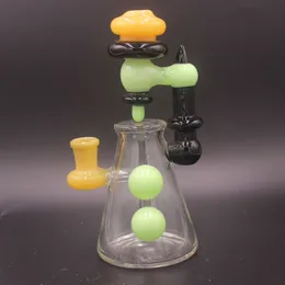 Heady Glass Hookahs Colourful Dab Rig 14mm joint size Water Pipe