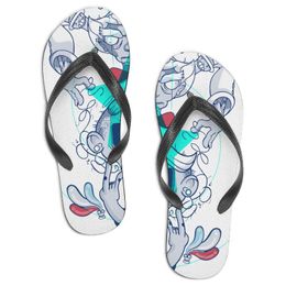 Men Designer Custom Shoes Casual Slippers Mens Hand Painted Fashion Open Toe Flip Flops Beach Summer Slides Customised Pictures are Available