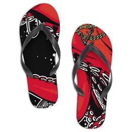 Men Designer Custom Shoes Casual Slippers Mens Blue Hand Painted Fashion Open Toe Flip Flops Beach Summer Slides Customized Pictures are Available
