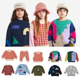 Pullover Presale Bobo Autumn Winter Kids Boys Girls Sweaters Knit Jumpers Clothes Cartoon Children Cardigans Kniting Sweater 220914