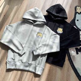 Men's Hoodies Sweatshirts Human Made Hooded Sweatshirt Print Tiger Head 380g Cotton Fleece Men Women 1 HUMAN MADE Hoodie G220914