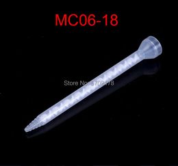 100Pcs MC06-18 Resin Glues Static Mixer Mixing Tube Mixing Nozzle Syringe Set for Two Component Liquid Mixing Machine AB Glue Gun