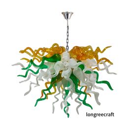 Contemporary Crystal Pendant Lamps Luxury Art Handmade Blown Glass Chandelier Light Rustic Vintage Style Novelty Lighting for Hotel Living Room Villa Decor LR1484