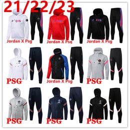21 22 23 PSGS tracksuit hoodie Survetement 2021 2022 2023 psgs men chandal futbol training suit football jacket soccer set adult kit