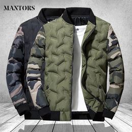 Mens Down Parkas Mens Winter Jackets and Coats Outerwear Clothing Camouflage Bomber Jacket Mens Windbreaker Thick Warm Male Parkas Military 220914
