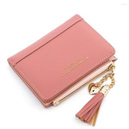 Wallets Tassel Women Wallet Small Cute Short Leather Zipper Heart Purses Portefeuille Female Clutch