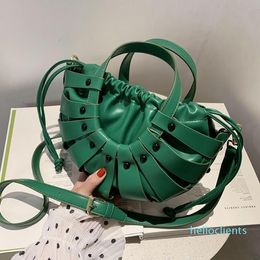2022 new fashion Evening Bags Semicircle Design PU Leather Flower Basket Crossbody Shoulder For Women Spring Handbags And Purses top quality