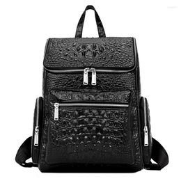 Backpack High Quality Cowhide Genuine Leather Double Shoulder Bag Student Schoolbag Fashion Large Capacity Business Rucksack