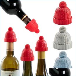 Other Kitchen Tools Woollen Hat Shaped Wine Stopper Cap Bottle Fresh-Kee Sealed Lid Beer Sile Preservative Drop Delivery 2021 Home Gar Dhcna