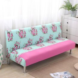 Chair Covers Pink Flower Flexible Stretch Sofa Cover Big Elasticity Armless Couch Loveseat Funiture 1pc Design Machine Washable