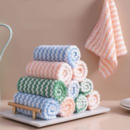 Kitchen Dish Cloth Kitchen Rags Thicken Absorbent Housework Clean Towel Kitchen Cleaning Supplies
