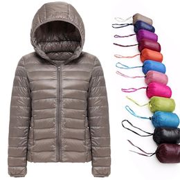 Women's Down Parkas Brand 90% White Duck Down Jacket Women Autumn Winter Warm Coat Lady Ultralight Duck Down Jacket Female Windproof Parka 220913