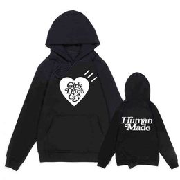 Big Sale Men's Hoodies Sweatshirts Girls Dont Cry HUMAN MADE Hoodie Streetwear Printing Casual Fleece Pullover Teen Couple Clothing