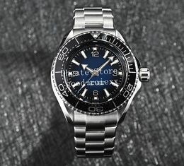 Super Herren SBF Uhren wasserdicht 6000 m Uhr MEN Automatisch Cal.8912 Luminova 45,5 mm blau schwarzer flüssiger Keramik -Lünette Titanium Ozean VSF Tauchhandgelenkwinkel