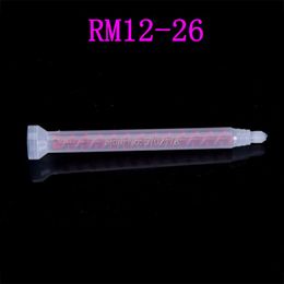 100Pcs RM12-26 AB Glue Gun Mixing Nozzle Resin Dynamic Mixer Plastic Round End Mixer Tube