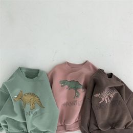 Pullover Infant Korean winter top baby lovely Dinosaur Plush comfortable Pullover kids clothes boy sweater 220914