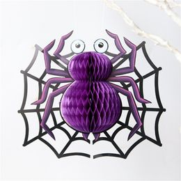 Other Event Party Supplies Honeycomb Bat Paper Pendant Halloween Decoration Spider threeDimensional Paper DIY Honeycomb Pumpkin For Home Party Ornament 220914
