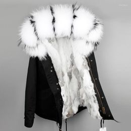 Women's Trench Coats OFTBUY 2022 Parka Winter Jacket Women Real Fur Coat Big Natural Raccoon Collar Hooded Parkas Warm Thick