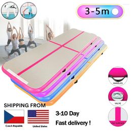 Dance Ribbon 3/4/5m Air Track Gymnastics Tumbles Floor Inflatable Mat Gym For Training