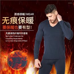 Men's Tracksuits 2 Piece/Set Long Johns For MaleWarm Thermal Underwear Warm Suit Inner Wear Clothing Men Winter Plus Size L- 4XL