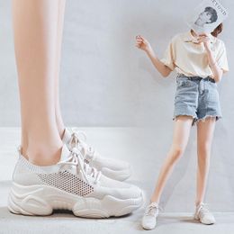 Sandals Stretch Fabric Creepers Low-top Sneakers Women Hollow-out Femme Weaving Lace-up Muffins Sandalias Mujer2022