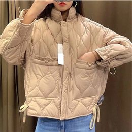 Women's Down Parkas Casual Short Down Jacket Women Winter Parkas Loose Solid Women Coat Light Slim Streetwear Jacket Female Chic Outerwear 220913