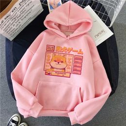 Women s Hoodies Sweatshirts Shiba Inu Hoodie Harajuku Funny Women Ullzang Cute Korean Style Autumn Winter Kawaii Sweatshirt 90s Hoody Female Girls 220914