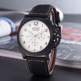 2020 original paneras relógio digital dial movimento mecânico pulseira de couro negócios masculino pulso