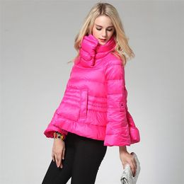 Womens Down Parkas Winter Women Down Jacket Fashion Solid Thicken Warm Female Padded Coat Casual Winter Ladies Outwear Jacket 220914