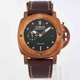 Relógio de designer relógios de luxo para homens relógio de pulso mecânico movimento luminoso 47mm bronze pam designerpaner 4p0g