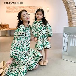 Family Matching Outfits Family Matching Clothes Spring Mother Daughter Dresses Long Sleeve Floral Mom And Daughter Clothes Mommy And Me Clothes 220914