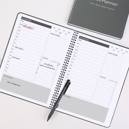 Notepads Daily Hourly Appointment Planner Non-Dated with To-Do List Summary Flexible Cover Spiral Planner Daily Agenda Planner 220914