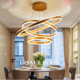 Pendant Lamps Postmodern Chandelier Creative Personality Modern Minimalist Dining Table Restaurant Three Round Home Room Led