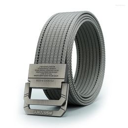 Waist Support DHL 50Pcs Men Nylon Belt For Jeans Pants Casual Tactical Belts Training Canvas Army Metal Buckle Male Gift