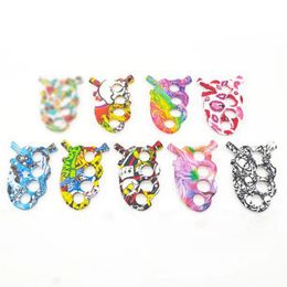 Colorful Silicone Bubble Pipes Multi Pattern Finger Ring Handpipes Portable Decorate Herb Tobacco Cigarette Holder Filter Smoking Cigarette Bong Waterpipe DHL