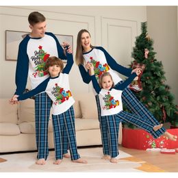 Family Matching Outfits Christmas Family Matching Pajamas Set Mother Father Kids christmas tree Print Clothes Baby Rompers matching family outfit 220914