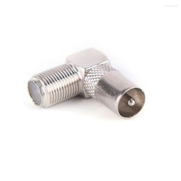 Lighting Accessories 1/2pcs Aluminium Alloy 90 Degree Right Angled TV Aerial Antenna Plug Connector Adapter To Socket Coax Cable RF Coaxial