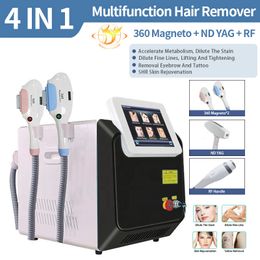 IPL Machine 4 In 1 360 Megneto Ipl Opt hr Elight Hair Removal Rf Nd Yag Laser 1064 Tattoo Beauty