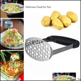 Fruit Vegetable Tools Stainless Steel Potatoes Mud Pressure Hine Potato Masher Ricer Fruit Vegetable Tools Kitchen Gadgets Accessori Dhdei