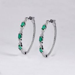 Hoop Earrings CAOSHI Trendy Delicate For Women Shiny Zirconia Stylish Party Accessories High-quality Anniversary Gift Female