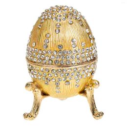 Party Decoration Trinket Boxes Hinged Egg Jewellery Box Holder Ring Vintage Surprise