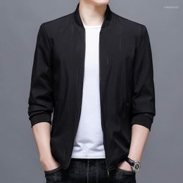Men's Jackets Fall Brand Casual Fashion Slim Fit Designer Jacket Men High Quality Plain Windbreaker Korean Bomber Coats Clothing