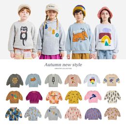 Pullover Kids Boys Girls Sweaters Bobo 2022 Autumn Winter New Children Long Sleeve Sweatshirt Cartoon Pattern Outwear Clothes 0913
