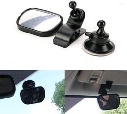 Interior Accessories Rear View Back Seat Baby Car Mirror Wide Convex Shatterproof Glass Suction Cup On Windshield/Clip Sun Visor Child