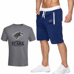 Men's Tracksuits 2022 Tide Brand Sets Summer Men T Shirts Shorts Cotton Comfortable Short Sleeve Tshirt Casual Set Pant